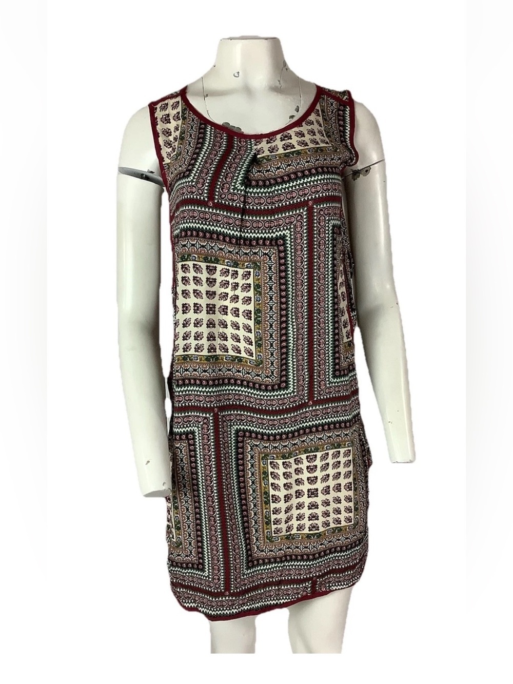 Julia Sz S Floral Boho Western Festival Spring Summer Lightweight Shift Dress